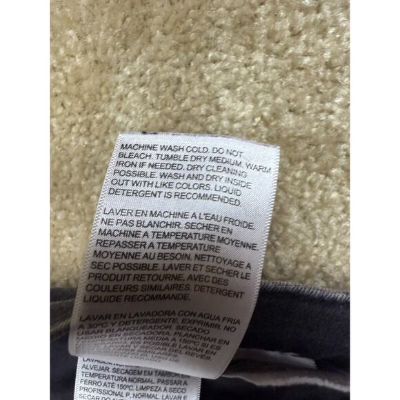 Levis Jeans Size 14 Classic Crop Black Faded Stud Ankle Accent Stretch B147 - Picture 7 of 16